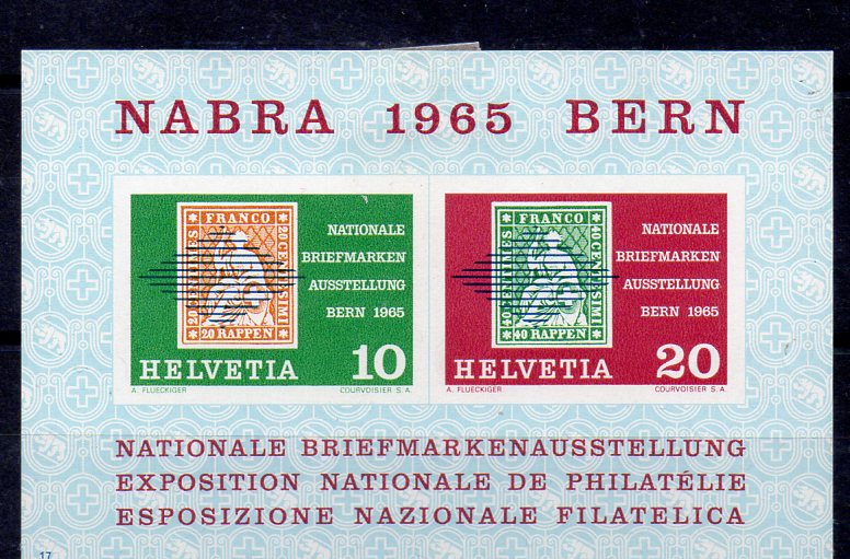 Suiza Año 1965 Hoja Bloque Nº Yvert 20 (*)